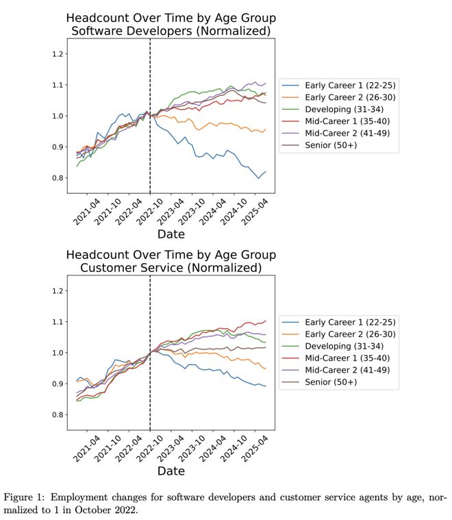 锤：00后20%初级IT岗蒸发AI失业潮来了不朽情缘网站Hinton神预言！斯坦福惊人实(图11)